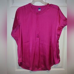 Women's Pink Blouse Old Navy 100% Polyester